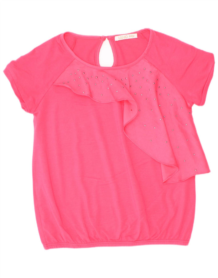 Blusa Bambina Liu Jo Top 4-5 Anni Poliestere Rosa