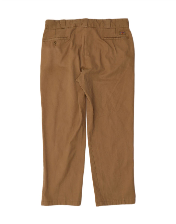 DICKIES Mens Straight Chino Trousers W38 L30 Khaki Cotton Vintage Dickies and Second-Hand Dickies from Messina Hembry 