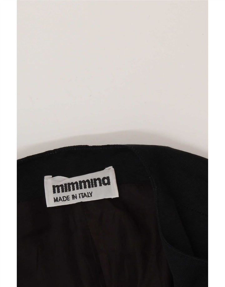MIMMINA Giacca blazer a maniche corte da donna UK 14 media nera