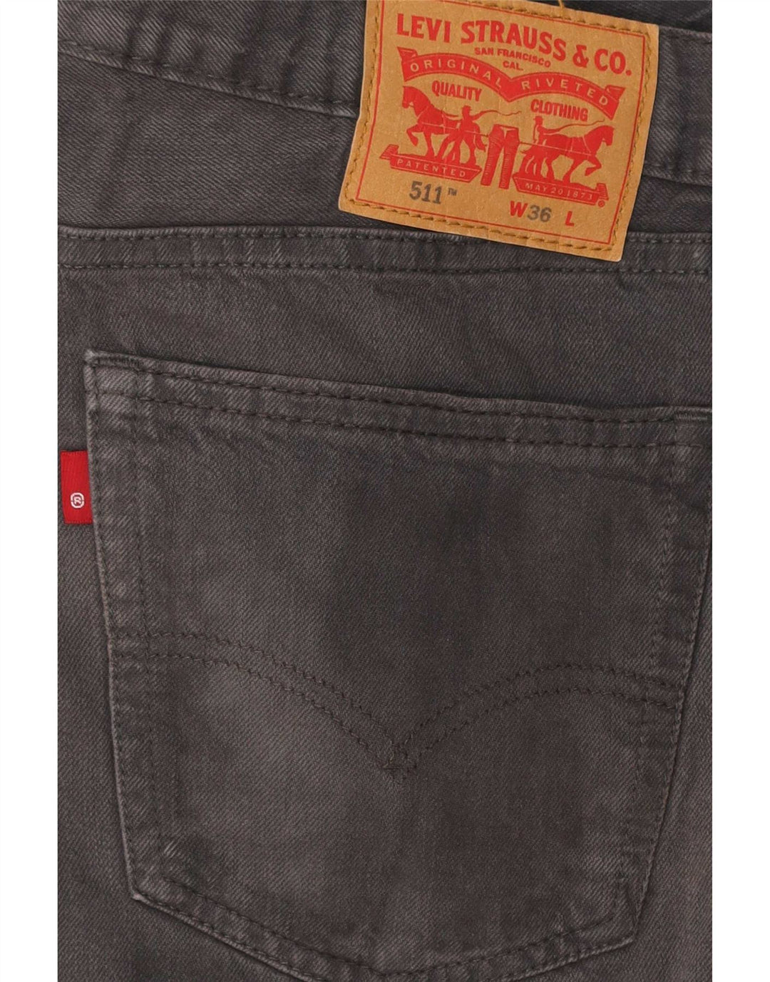 Levi's Mens 511 Denim Shorts Large W36 Grey Cotton