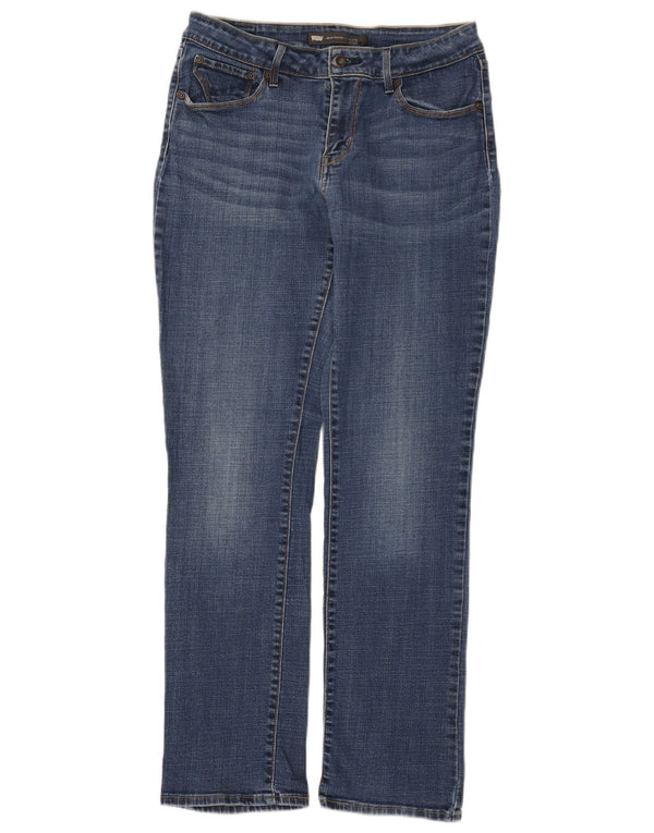 Levi's Damen Bold Curve Mid Rise Straight Jeans US 10 Large W30 L30 Blau