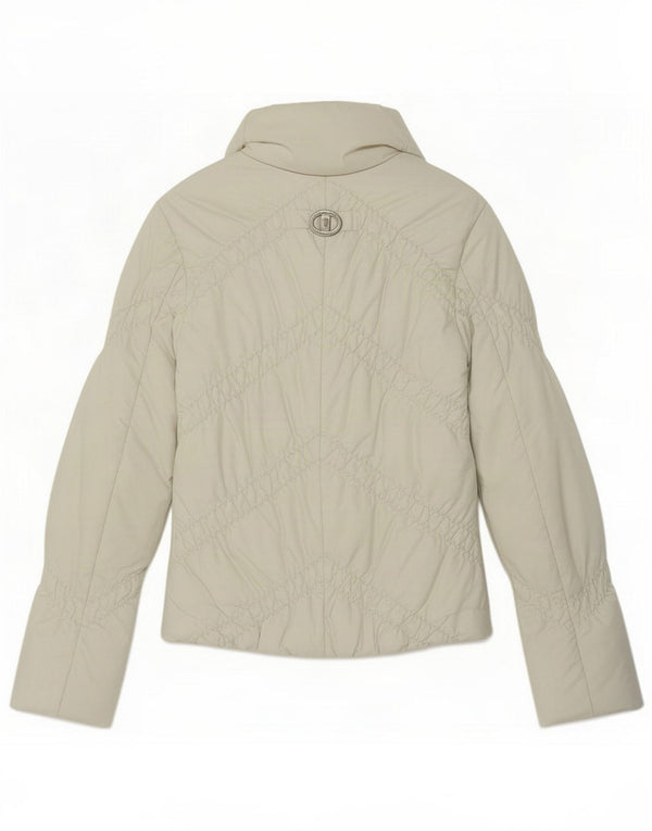 Trussardi Jeans Damen wattierte Jacke IT 40 Small White Polyester