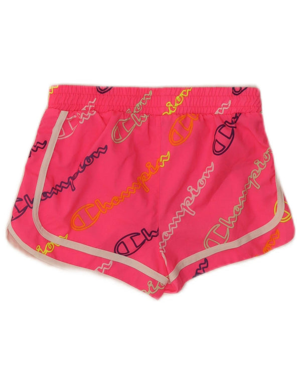 Pantaloncini sportivi grafici per ragazze Champion 9-10 anni Poliestere rosa medio