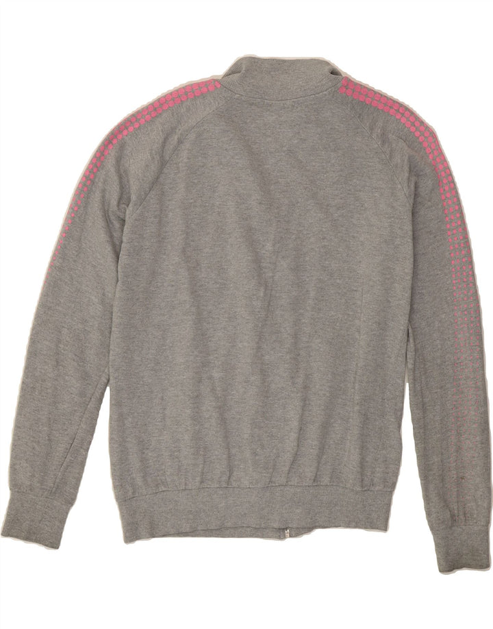 LOTTO Womens Tracksuit Top Jacket UK 14 Medium Grey Cotton Vintage Lotto and Second-Hand Lotto from Messina Hembry 