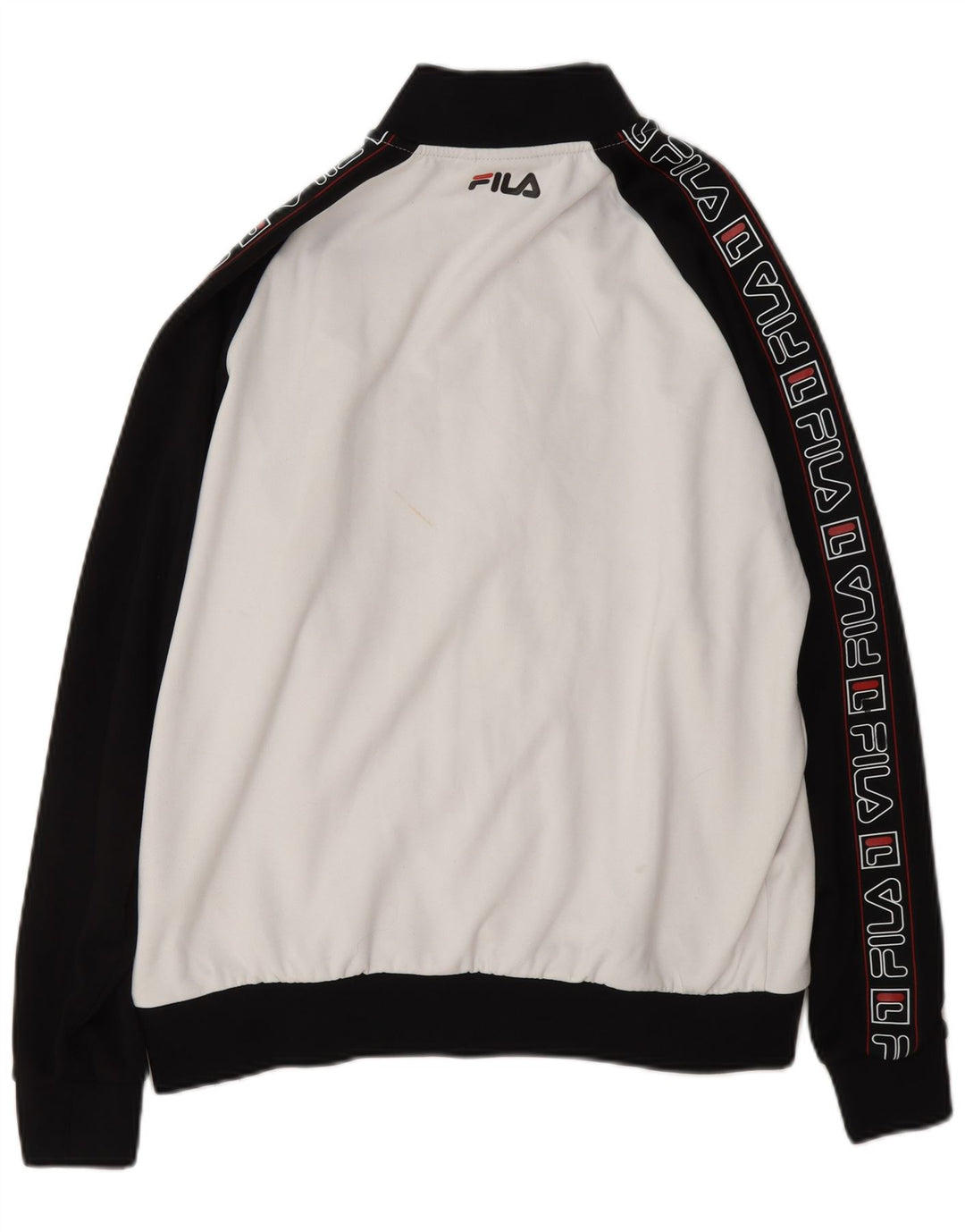 Fila Mens Graphic Chándal Top Chaqueta Pequeña Poliéster Color Block Blanco