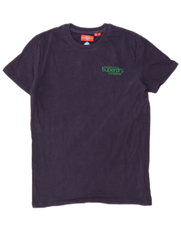 Superdry Mens T-Shirt Top Medium Navy Blue Cotton