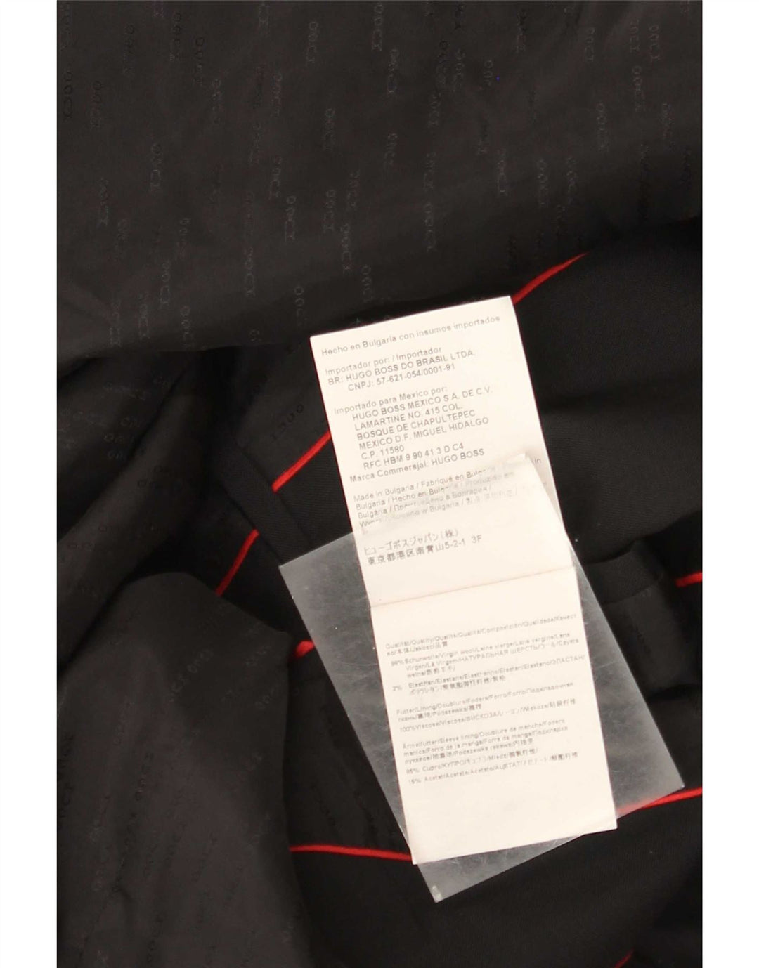 Hugo Boss Mens 2 Button Blazer Jacket EU 50 Large Black Wool