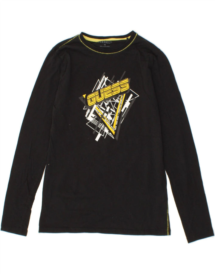 GUESS Boys Graphic Top Long Sleeve 13-14 Years Black Cotton Vintage Guess and Second-Hand Guess from Messina Hembry 