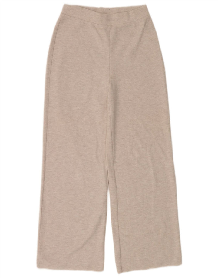 Zara Damen-Trainingshose, UK 12, mittelbeigefarbenes geflecktes Polyester