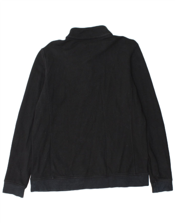 Vineyard Vines Felpa da uomo con collo abbottonato Maglione grande cotone nero
