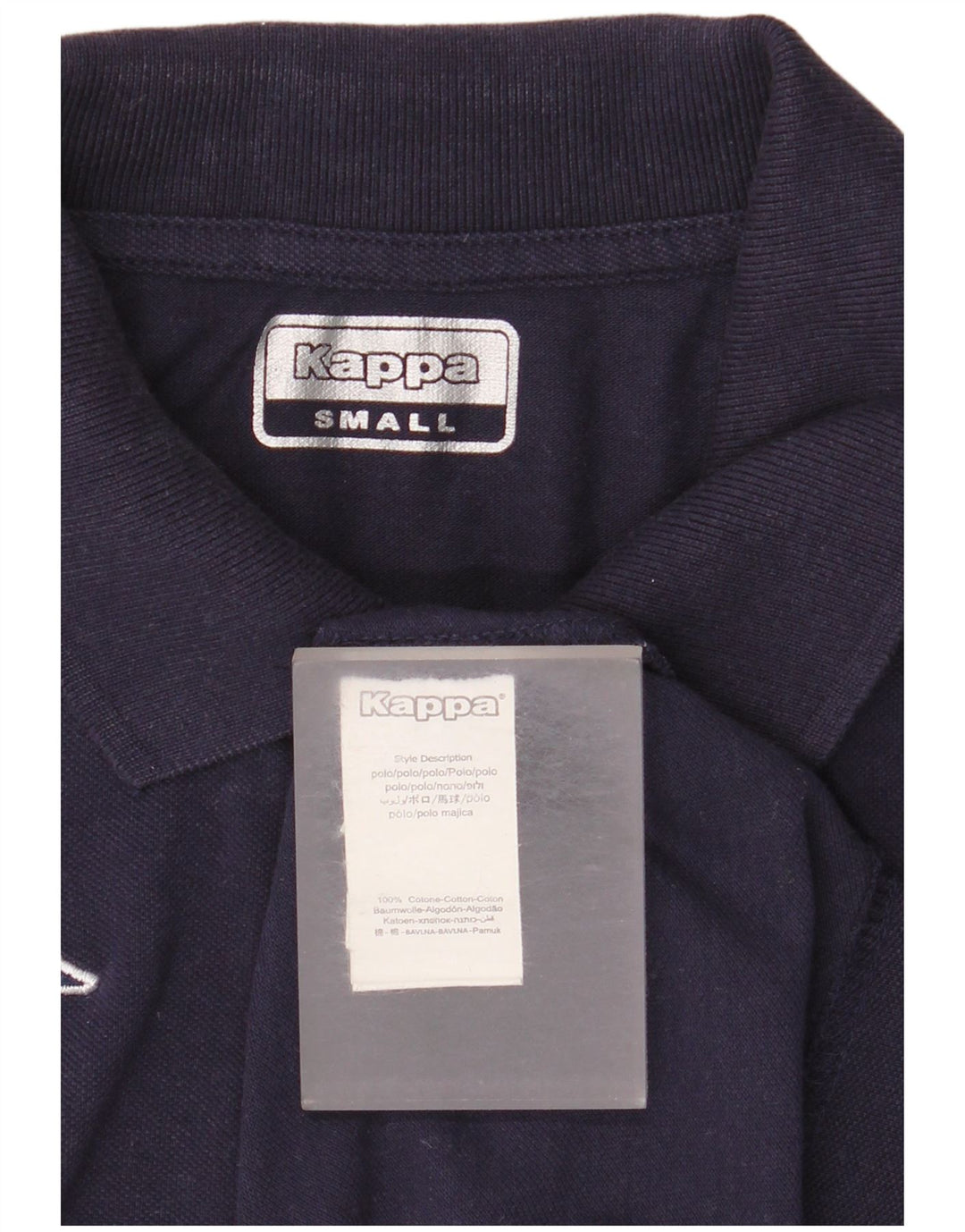 Kappa Mens Polo Shirt Small Navy Blue Cotton