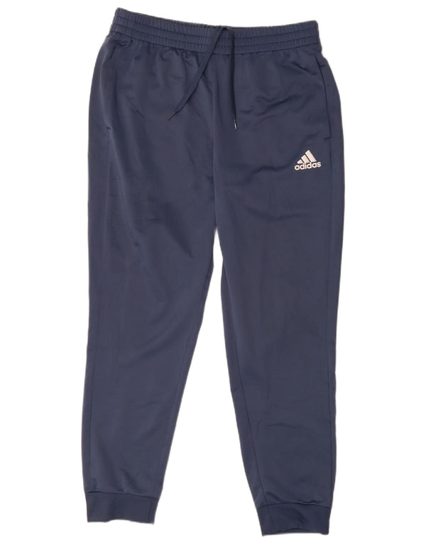 Pantaloni da tuta da uomo Adidas Joggers UK 44/46 Large Blu Navy Poliestere