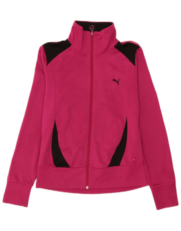 Giacca da tuta da donna Puma UK 14 Poliestere color block rosa medio
