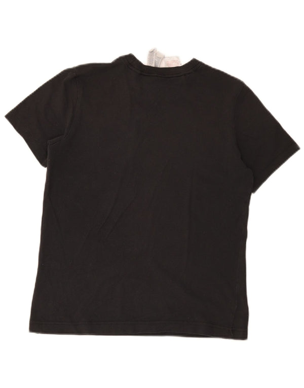 T-shirt grafica da ragazzo Adidas Top 11-12 anni in cotone nero