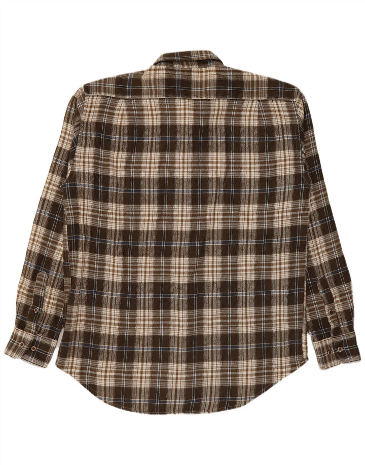 Nazca Herren-Overshirt-Hemd XL, braun kariert, Acryl