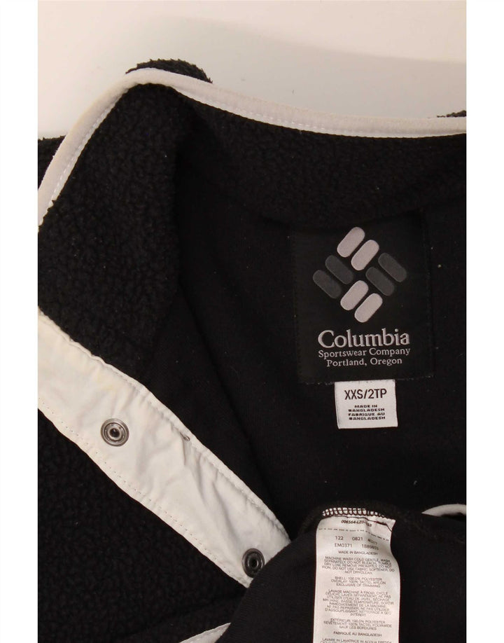 Columbia Jersey de forro polar con cuello de botón para hombre 2XS Poliéster negro