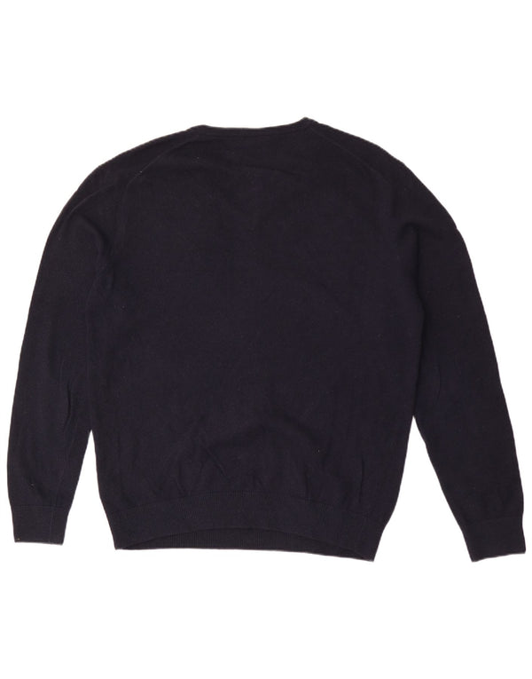 Lacoste Herre V-hals sweater str. 5 Large Marineblå Uld