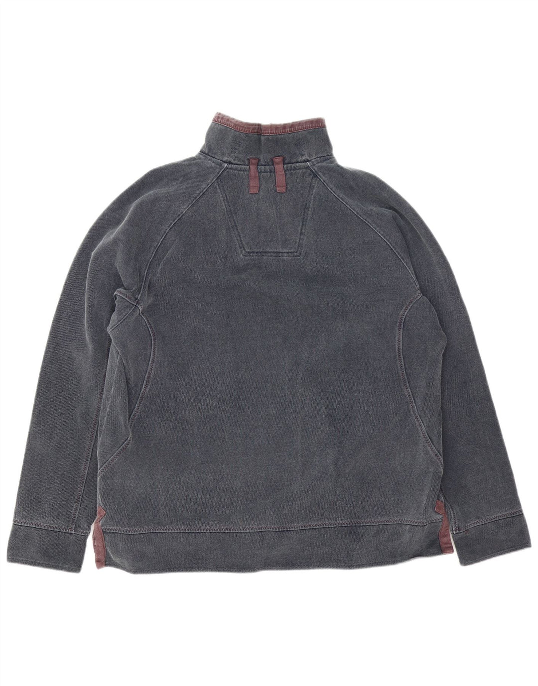 FAT FACE Herre lynlås-hals sweatshirt jumper stor grå bomuld