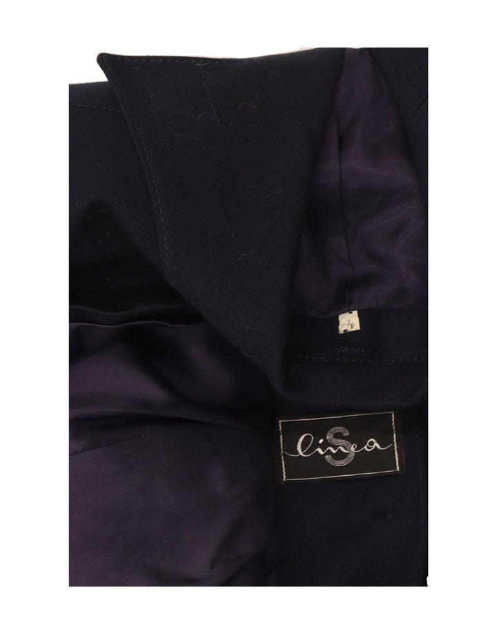 LINEA Womens 3 Button Blazer Jacket UK 4 XS Navy Blue Polyester Vintage Linea and Second-Hand Linea from Messina Hembry 