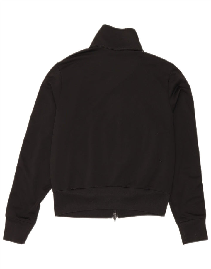 Adidas Női Crop Tracksuit felső kabát UK 12 közepes fekete poliészter