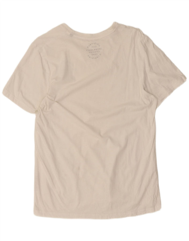 T-shirt da uomo Jack & Jones Top grande in cotone bianco