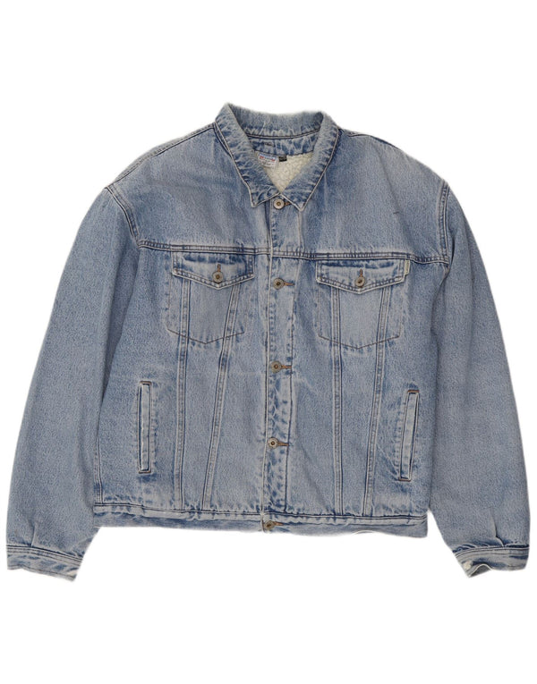Paddocks Herre Sherpa Denimjakke IT 52/54 XL Blå Bomuld