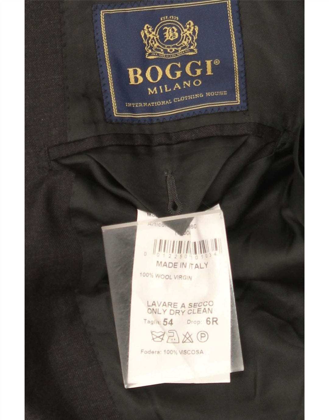 Boggi Milano Męska marynarka zapinana na 3 guziki IT 54 2XL Szara wełna