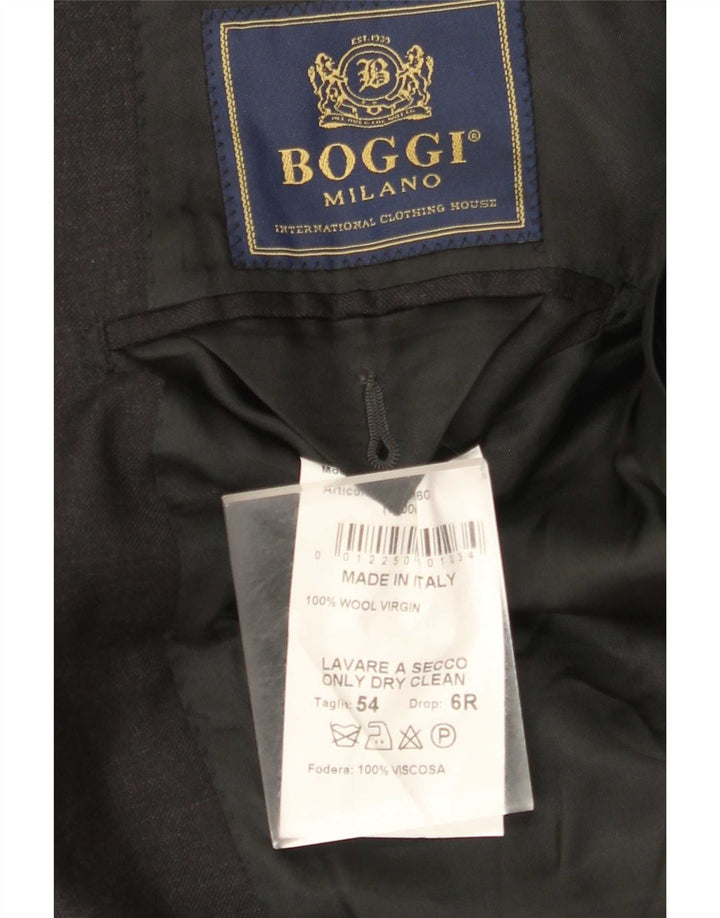 Boggi Milano Męska marynarka zapinana na 3 guziki IT 54 2XL Szara wełna