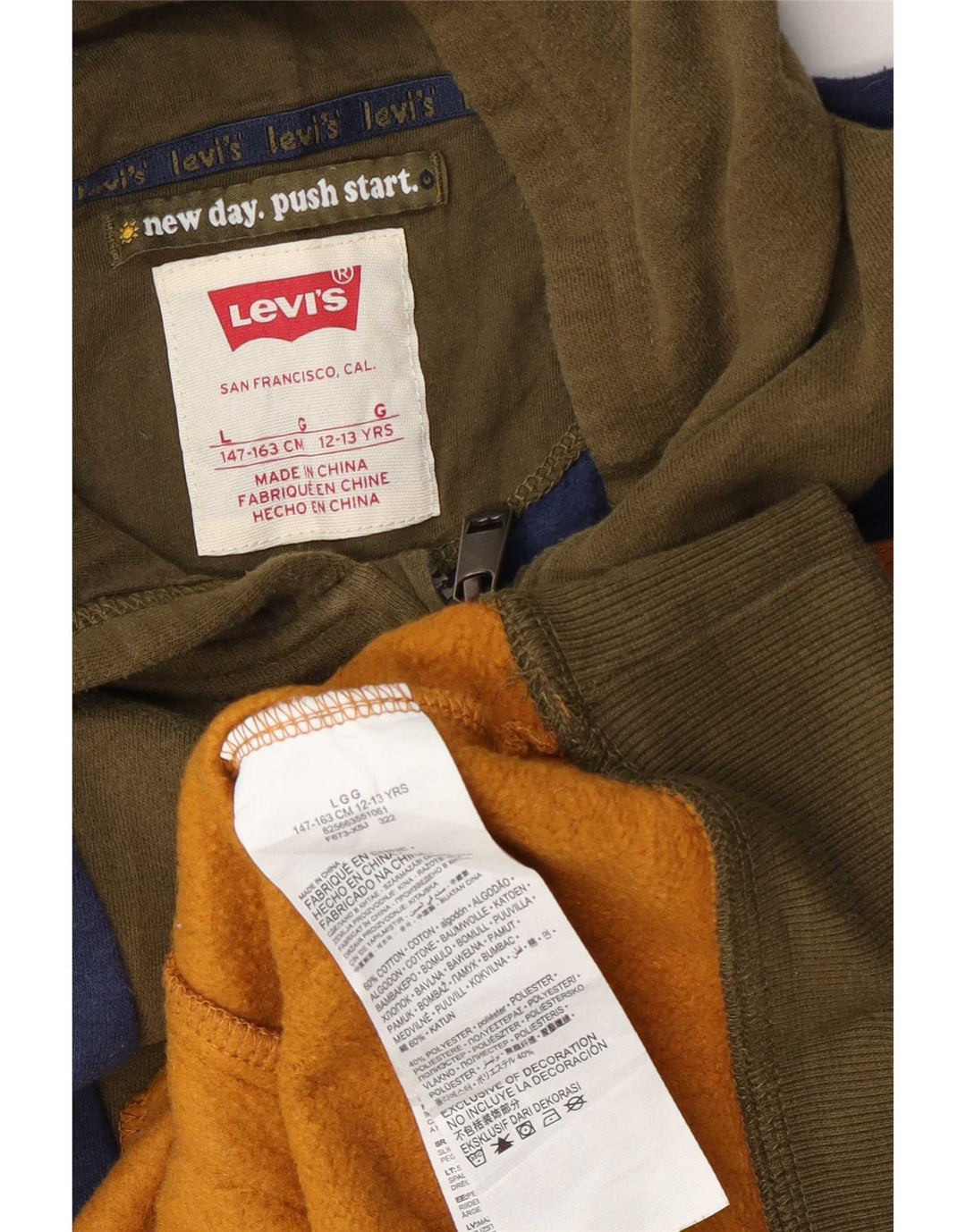 Levi's Boys Graphic Hoodie Jumper 12-13 Years Large Multicoloured