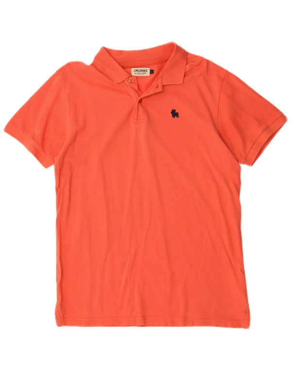 Jack & Jones Mens Polo Shirt Large Pink Cotton