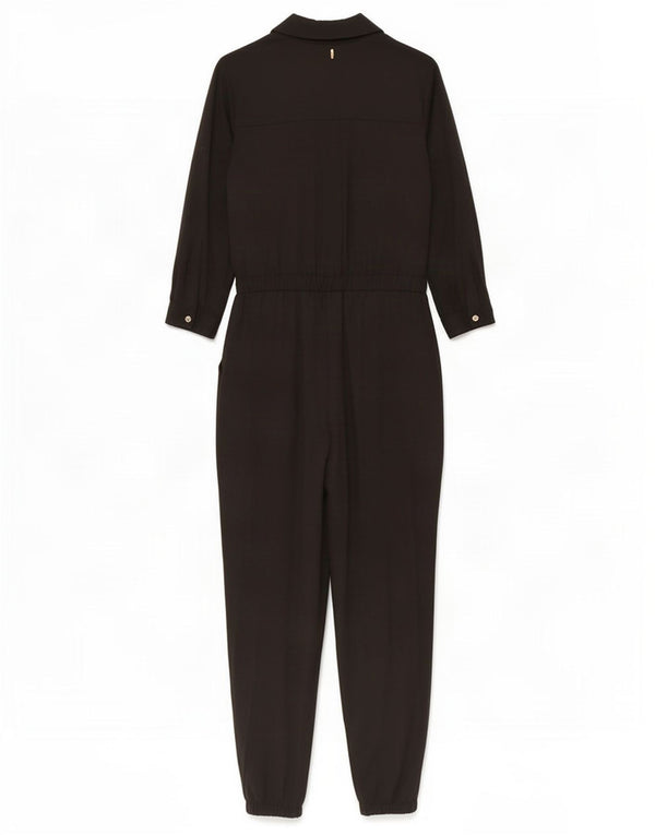 Tuta da donna con maniche a 3/4 Guess UK 14 Medium Black Lyocell