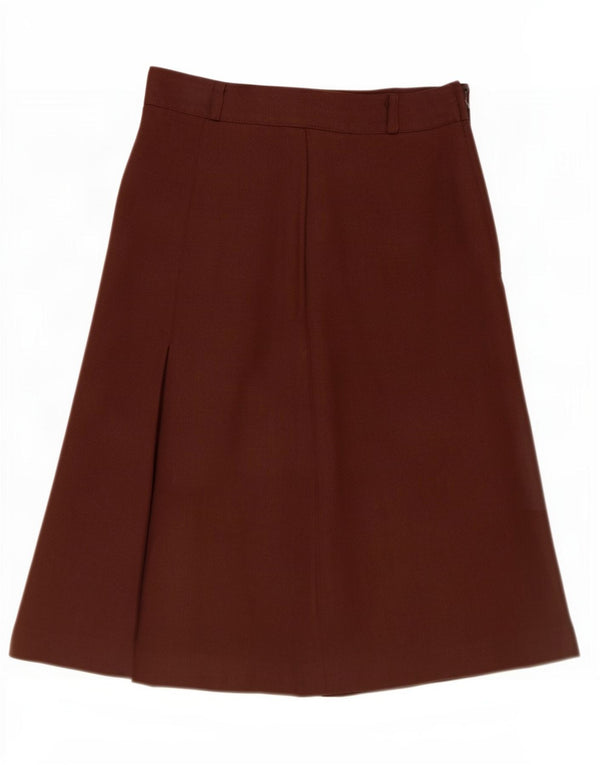 Gonna longuette da donna vintage IT 44 media W28 marrone