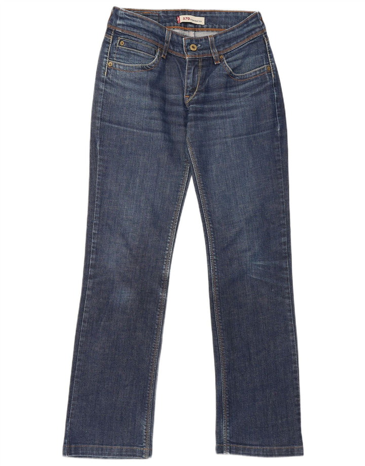 Levi's Womens 570 Straight Jeans W29 L30 Blue Cotton