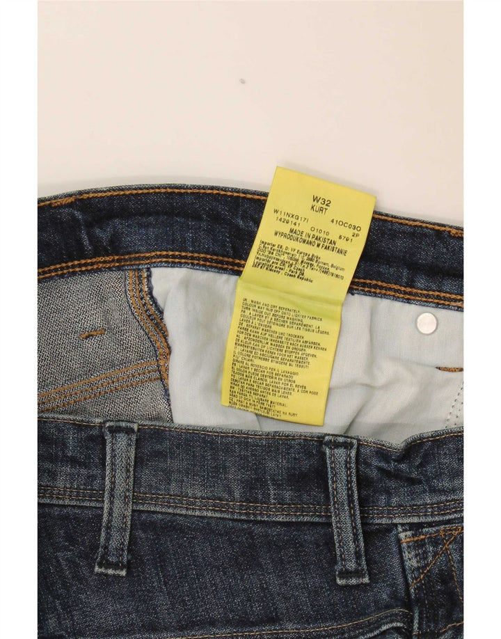 Pantaloncini di jeans Kurt da uomo Wrangler W32 cotone blu medio