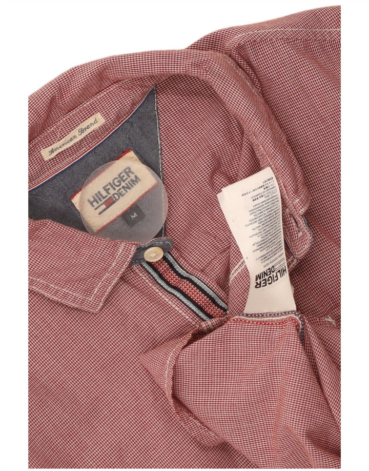 Tommy Hilfiger Chemise Homme Rouge Moyen Pied-de-Poule Coton