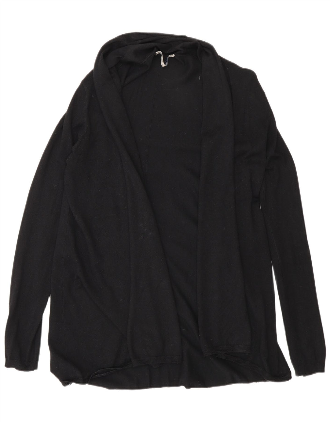 Zara Womens Open Cardigan Sweater UK 12 Medium Black