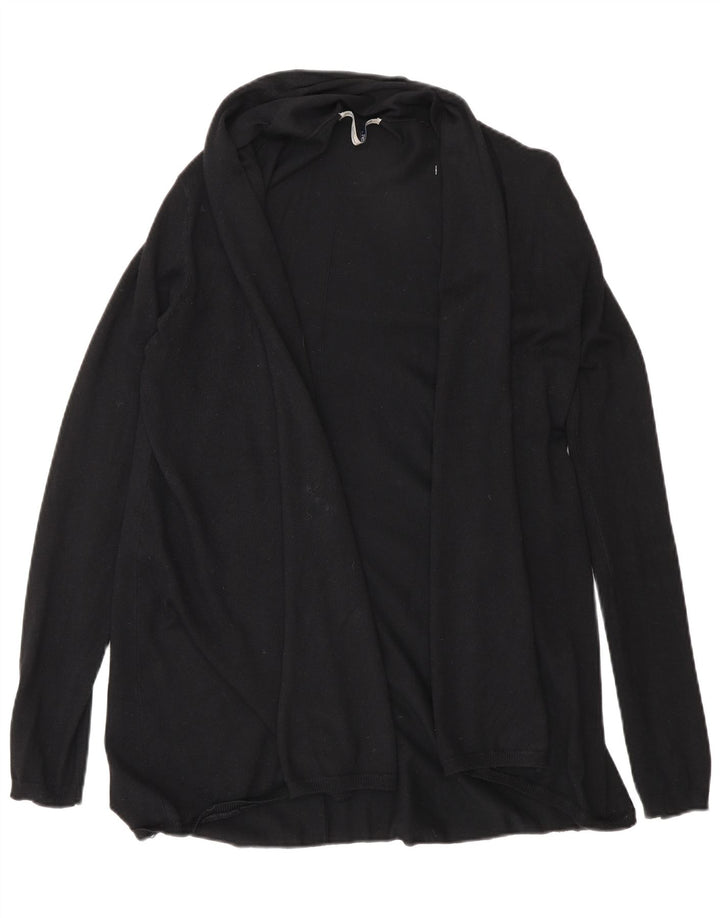 Zara Womens Open Cardigan Sweater UK 12 Medium Black