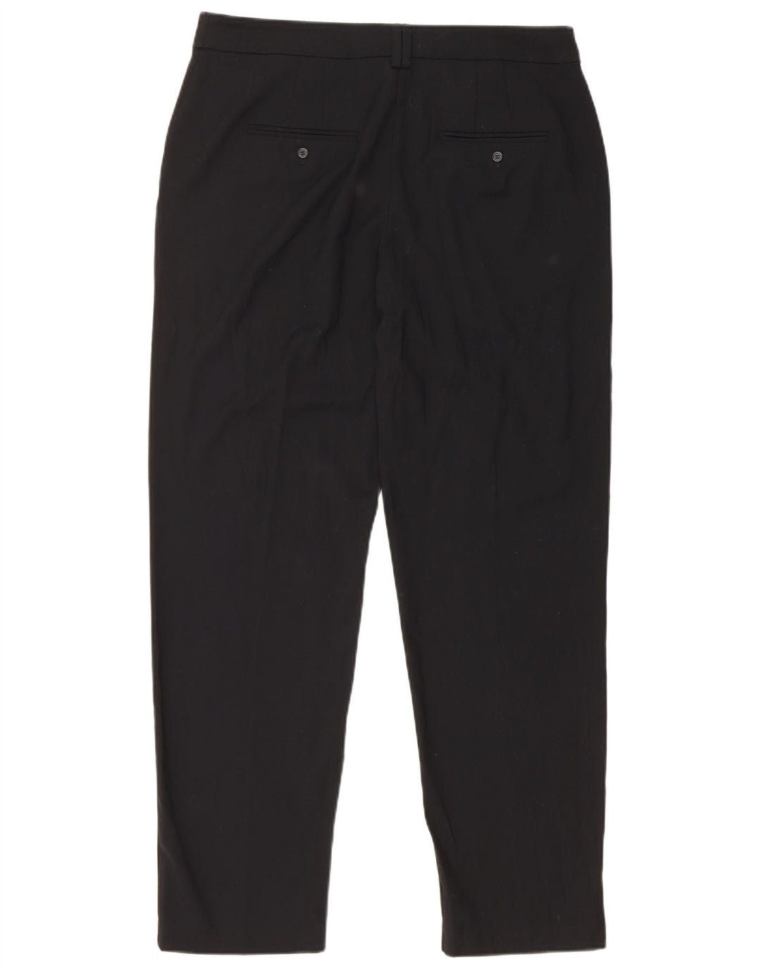 Marks & Spencer Womens Chino Trousers UK 12 Medium W34 L29 Black