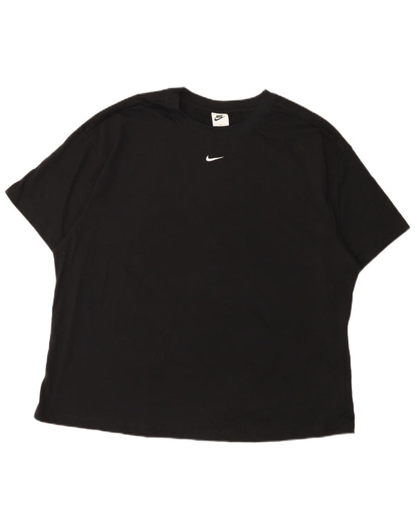 Nike Oversized T-Shirt Top UK 18 XL Sort Bomuld