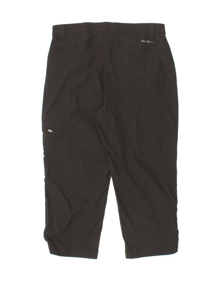 EDDIE BAUER Womens Straight Cargo Capri Trousers US 6 Medium W30 L21 Black Vintage Eddie Bauer and Second-Hand Eddie Bauer from Messina Hembry 