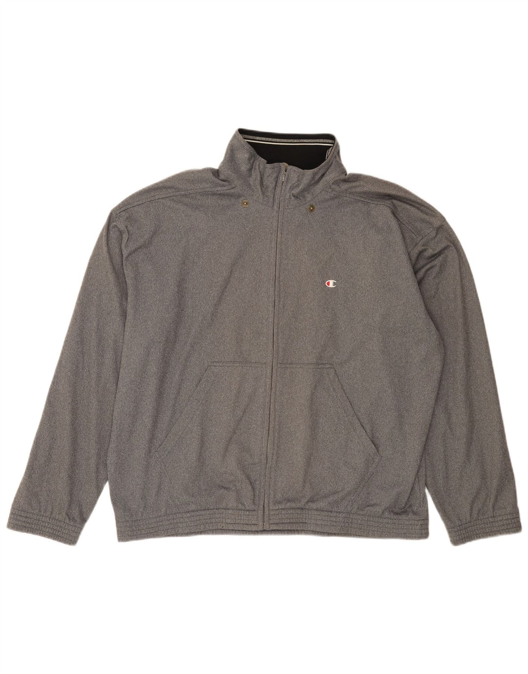 CHAMPION Giacca da tuta da uomo vestibilità ampia, grande in poliestere grigio