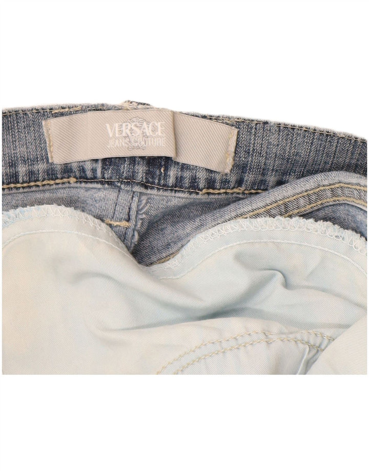 Jeans dritti da donna Versace W34 L31 Blu