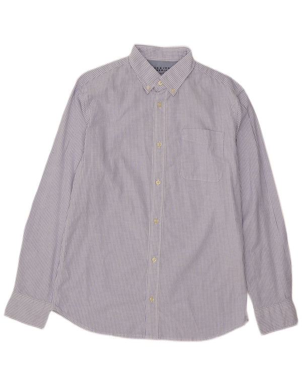 Camisa Jack & Jones Hombre Oxford Algodón Rayas Azul Medio