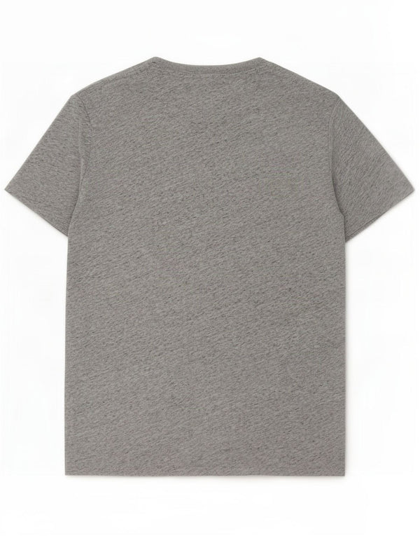 Superdry Mens Graphic T-Shirt Top Large Grey Flecked Cotton