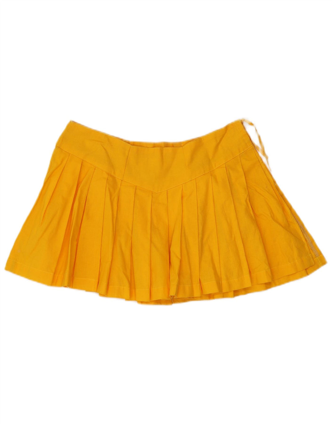 VINTAGE Womens Mini Knife Pleated Skirt W30 Medium  Yellow Beach
