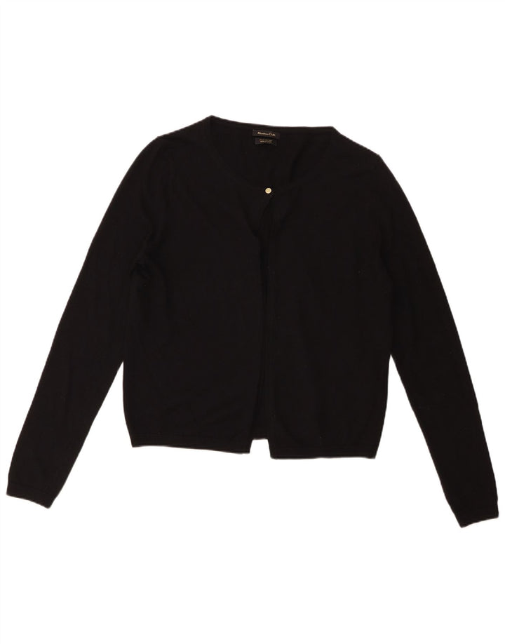 Massimo Dutti Damen Strickjacke UK 14 Medium Schwarz