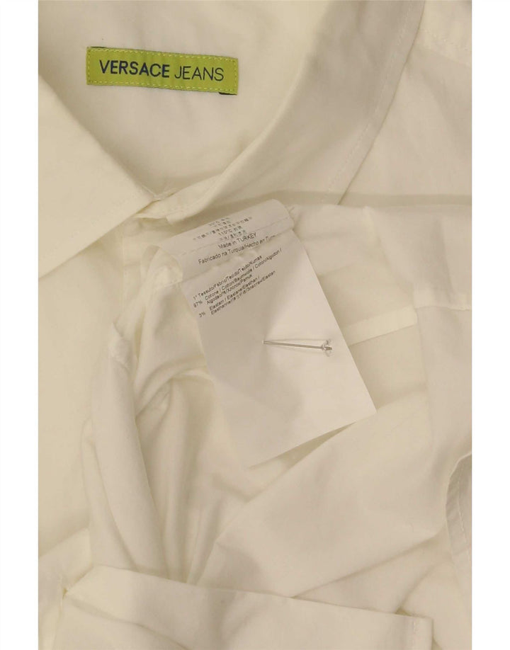 Versace herreskjorte IT 50 Medium hvid bomuld