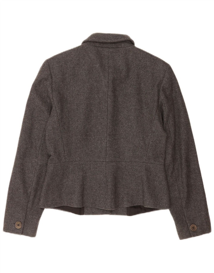 Женский пиджак Sportmax UK 12, шерстяной, средний, серый, классический