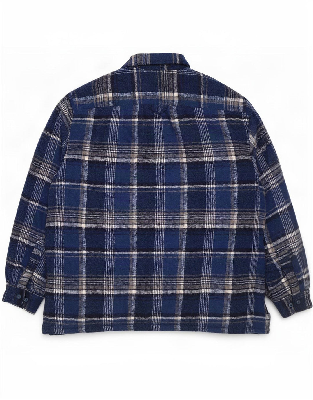 Vintage Mens Lumberjack Flannel Shirt XL Navy Blue Check
