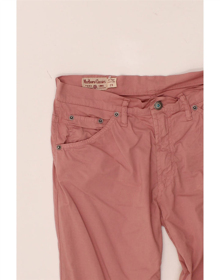 MARLBORO CLASSICS Womens Straight Casual Trousers W29 L27 Pink Cotton Vintage Marlboro Classics and Second-Hand Marlboro Classics from Messina Hembry 